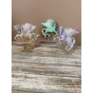 Hamilton Collection Wings of Enchantment Unicorn Figurines Lot of 3 1990s